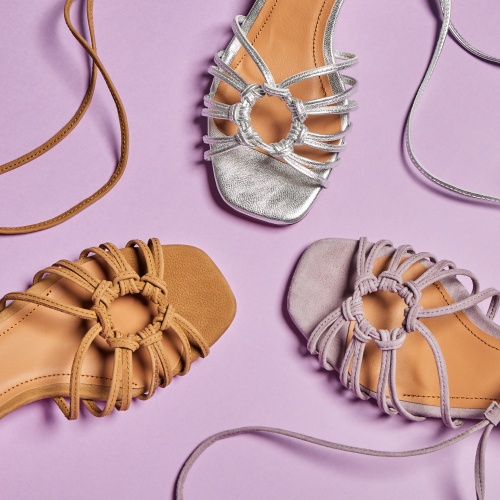 Amfi kitten Sandals, silver | Balagan Studio