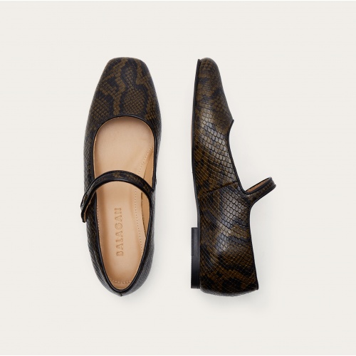 Pass Ballerina, olive python pattern | Balagan Studio
