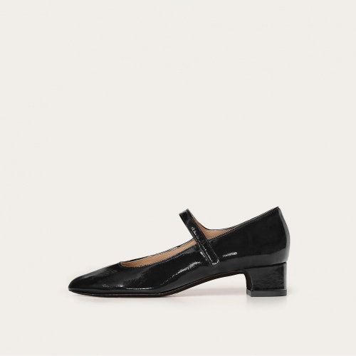 Dora Low Heels, glossy black OUTLET | Balagan Studio
