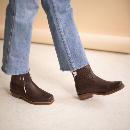 Rokev cowboy boots, waxed brown | Balagan Studio