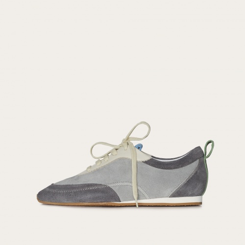 Ritza sneakersy, szary welur | Balagan Studio