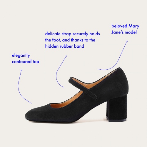 Dora High Heels, black suede | Balagan Studio