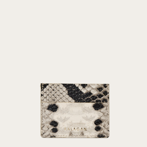 Card Holder, off white python pattern | Balagan Studio