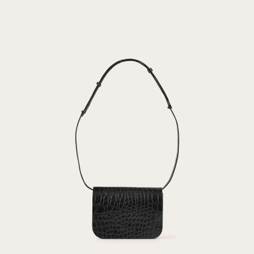 Pitzi Bag S, black croco | Balagan Studio