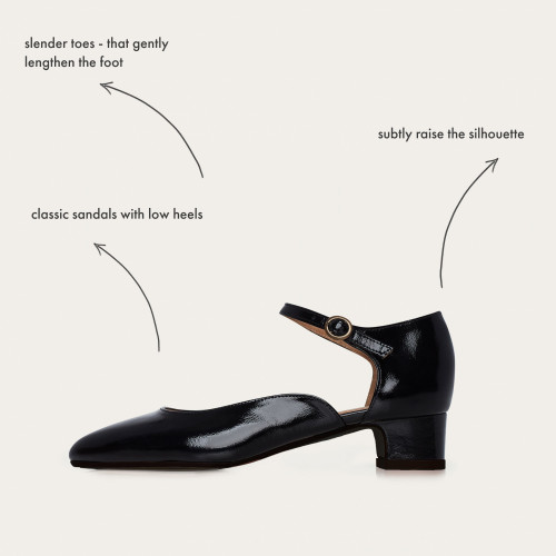 Forte Heels, glossy black OUTLET | Balagan Studio