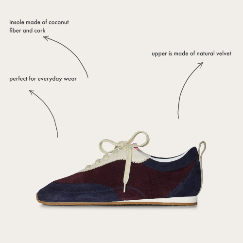 Ritza sneakers, inked velvet | Balagan Studio