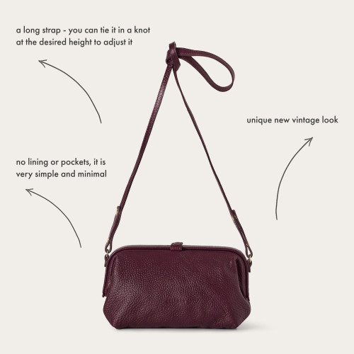 Rofe torebka M, burgund OUTLET | Balagan Studio