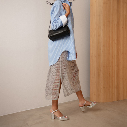 Bianca sandały, srebrny | Balagan Studio