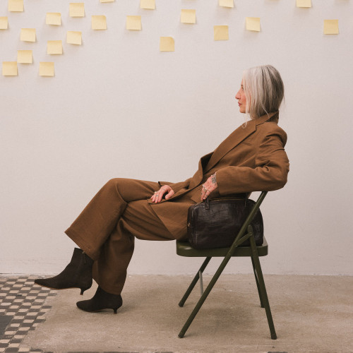 Vivian botki, czekoladowy brąz welur| Balagan Studio