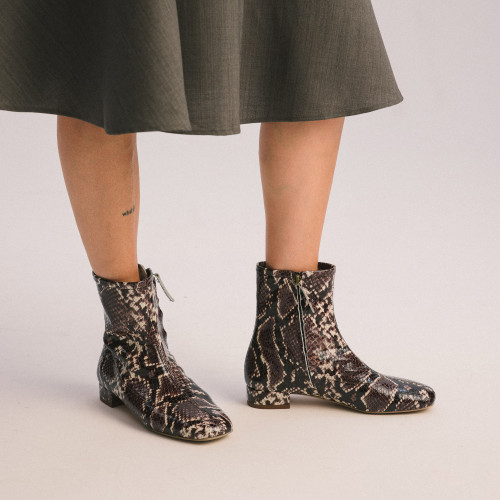 Gia botki, brązowy wzór pytona | Balagan Studio