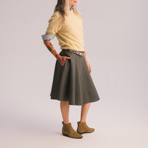 Sally botki, ziemisty welur | Balagan Studio