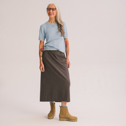 Trisha Boots, sand velvet | Balagan Studio