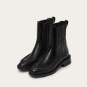 Piano Boots, glossy black