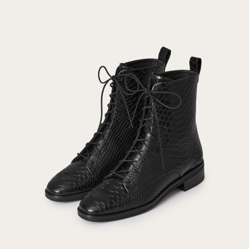 Tzava Boots, black python pattern | Balagan Studio