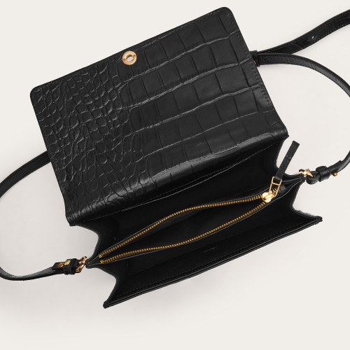 Jubilee Bag M, black croco | Balagan Studio