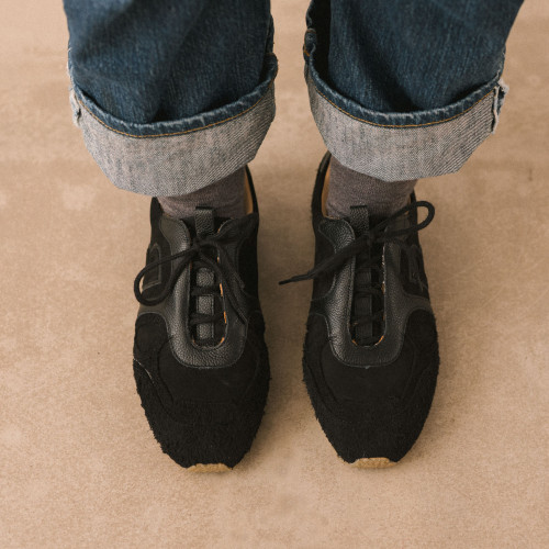 B. No.1 sneakersy, czarny welur | Balagan Studio