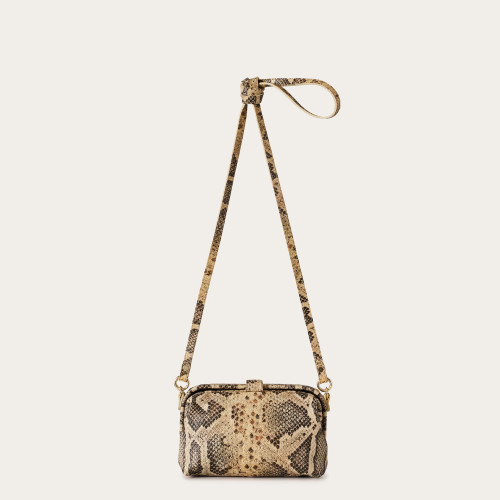 Rofe Bag S, beige python pattern | Balagan Studio