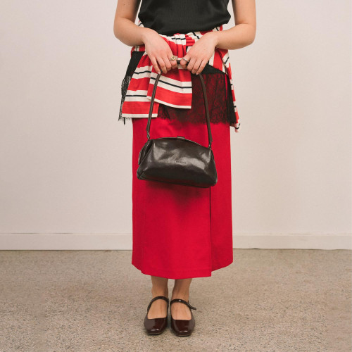 Dora Low Heels, burgundy gloss | Balagan Studio