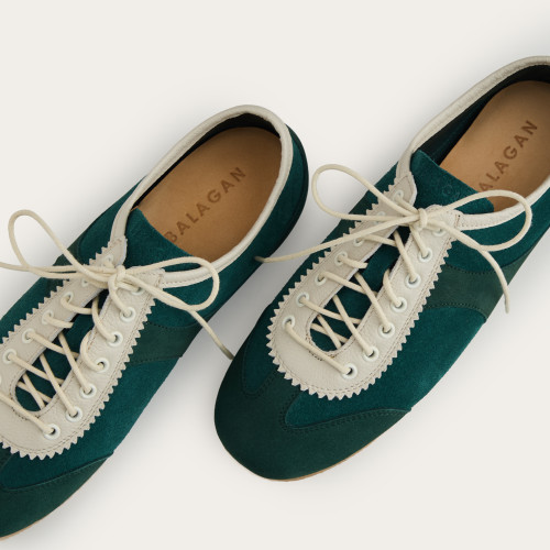 Milano Sneakers, dark green velvet | Balagan Studio