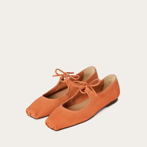 Batsheva Ballerina, peach nubuck | Balagan Studio