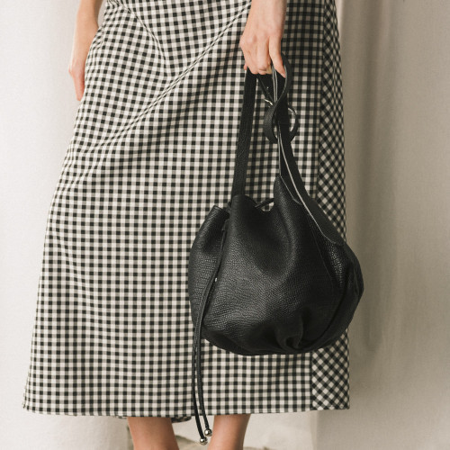 Celia Bag L, black lizard | Balagan Studio