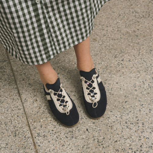 Gent Sneakers, navy velvet | Balagan Studio