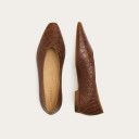 Mila Ballerina, brown alligator pattern