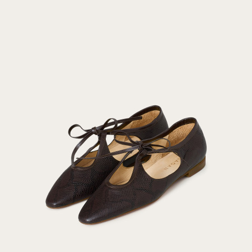 Isla Flats, brown python pattern | Balagan Studio
