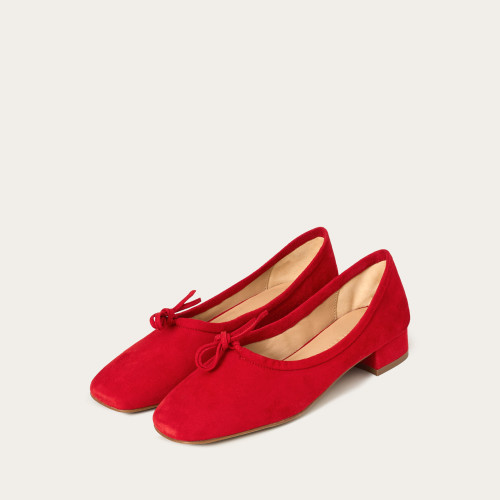 Pina Heels, red suede | Balagan Studio
