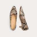 Basel Pumps, brown python pattern