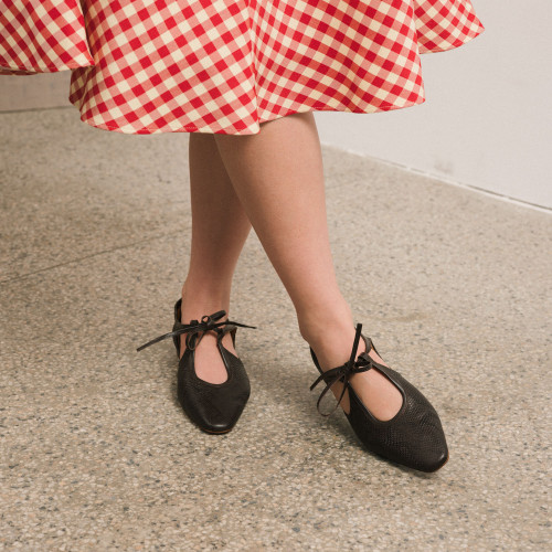 Isla Flats, brown python pattern | Balagan Studio