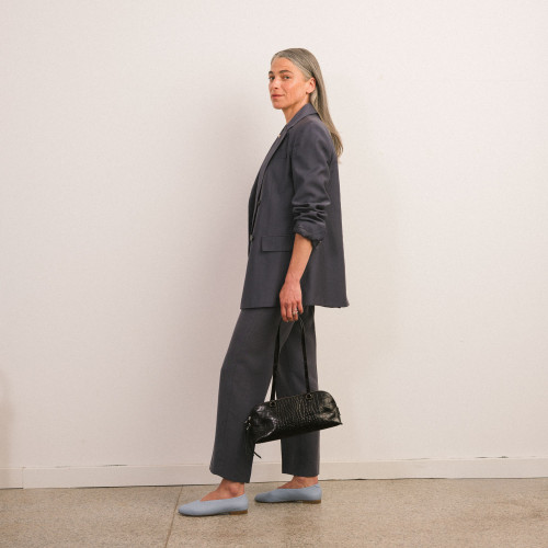 Ella Bag M, black croco | Balagan Studio