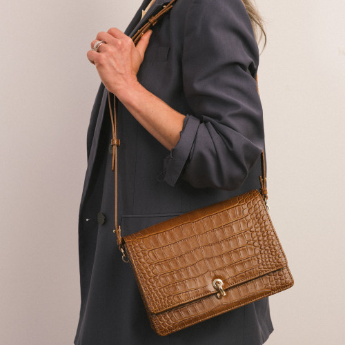 Jubilee Bag M, caramel croco | Balagan Studio