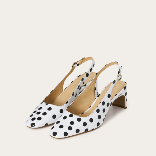 Veronica Pumps, black & white dots | Balagan Studio