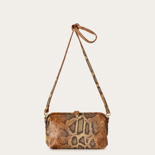 Rofe Bag M, ginger python pattern | Balagan Studio
