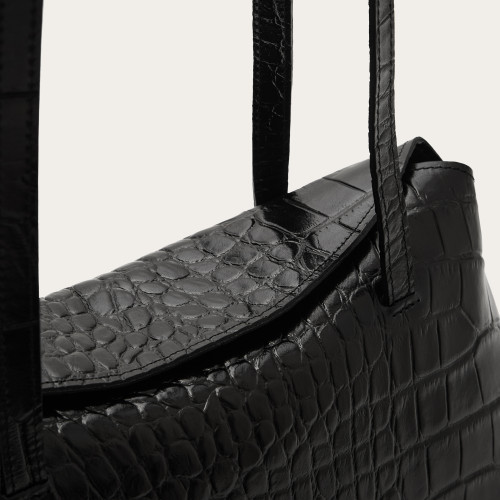 Envelope torebka M, czarny wzór krokodyla | Balagan Studio
