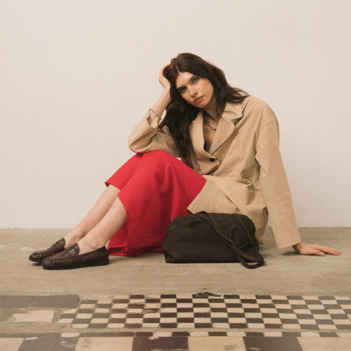 Envelope Bag M, brown corduroy velvet | Balagan Studio
