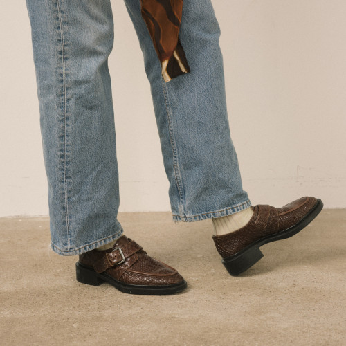 Dorian Flats, caramel croco | Balagan Studio