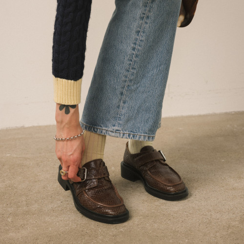 Dorian Flats, caramel croco | Balagan Studio