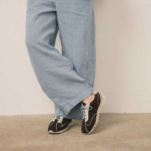 Karish Sneakers, dark chocolate velvet | Balagan Studio
