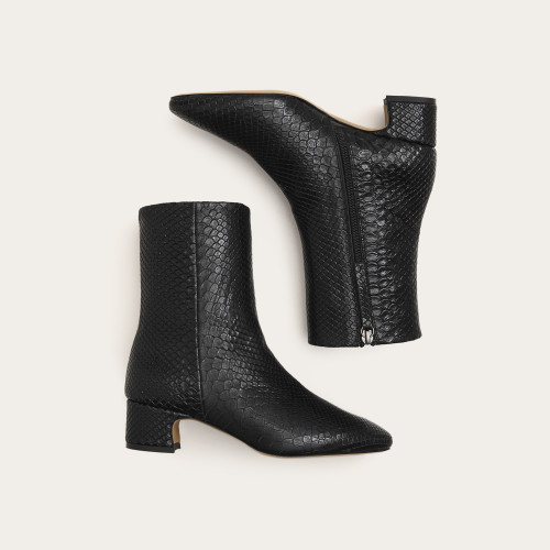 Stav Boots, black croco | Balagan Studio