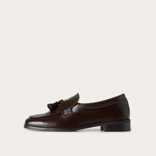 Marcella Loafers, glossy brown | Balagan Studio