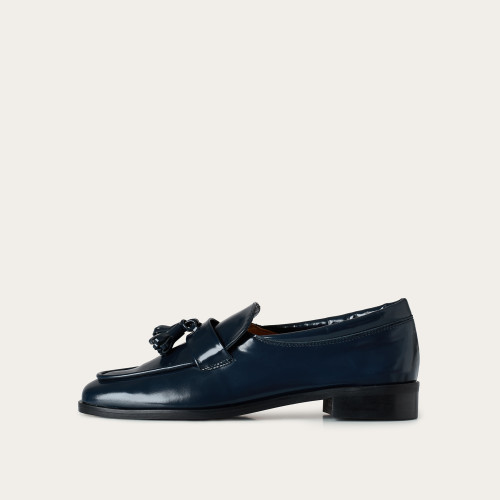 Marcella Loafers, navy gloss | Balagan Studio