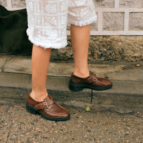Dorian Flats, caramel croco | Balagan Studio