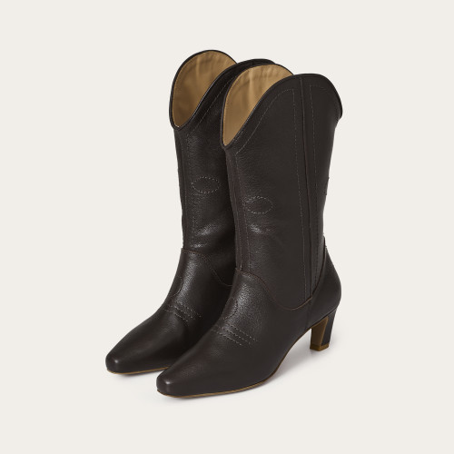 Bonnie High Boots, deep brown| Balagan Studio