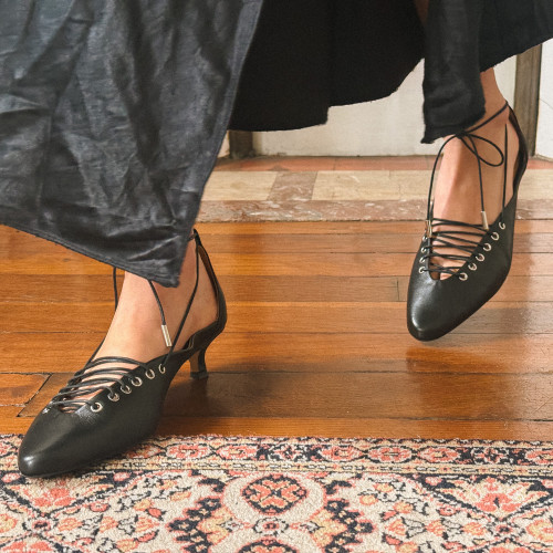 Linda Kitten Heel, black | Balagan Studio