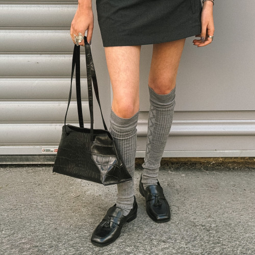 Envelope Bag M, black croco | Balagan Studio