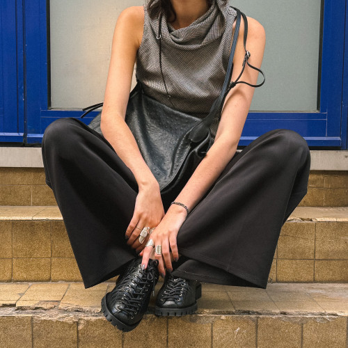 Riff Flats, black alligator pattern | Balagan Studio