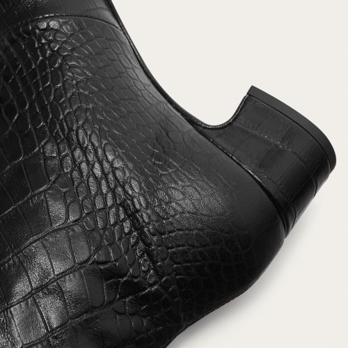 Victoria Boots, black croco | Balagan Studio